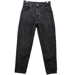 Vintage Levis Jeans Mens 31x32 Black Made in USA Tapered Denim 5 Pocket 90s